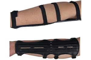 Toparchery Ultra Light Archery Cow Leather Arm Guard Adjustable 4-strap 12" 1pk