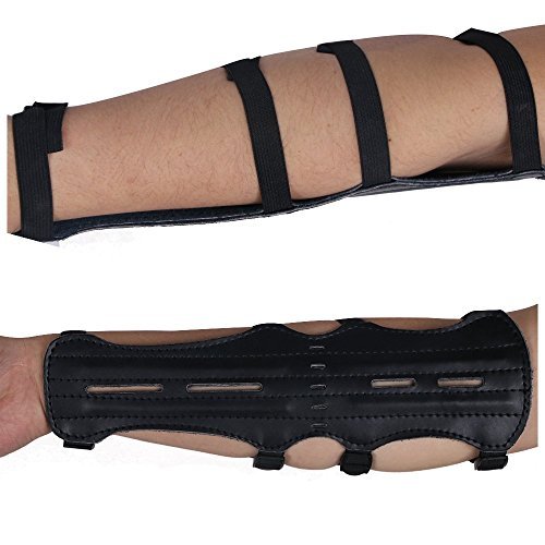 Photo 1 of TOPARCHERY 12" Ultra Light Weight Leather Arm Guard Adjustable 4 Strap for Archery 1pk