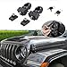 RT-TCZ Original JL Hood Latches Hood Lock Catch Latches Kit for Jeep Wrangler JK JL 2007-2018 (Black)