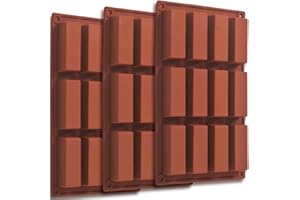 IonEgg Large Rectangle Silicone Mold - 12 Cavities for Granola/Nutrition/Cereal Bars, Energy Bar Maker, Butter Stick Mold - P