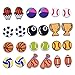 SHINQEAR 24pcs PVC Softball Baseball Tennis Billiard Basketball Trophy Cup Volleyball Colored Ball Football Rugby Croc Shoe Charms Fits for Clog Shoes & Jibbitz Wristband Bracelet Party Gifts