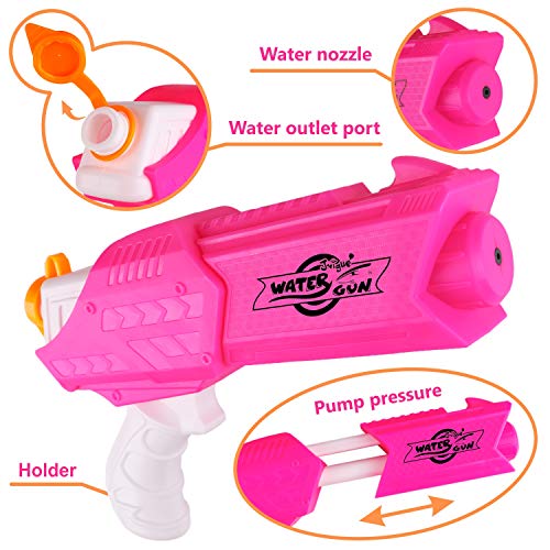 JVIGUE 2 Pack Water Blaster Gun Kids Water Soaker Squirt Toys for Summer Party Swimming Pool Beach Water Fighting Toy - Thumbnail 2