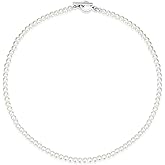 Luxval Pearl Necklaces Choker for Women,Cream White Pearl Jewelry, 14K Gold Plated Handmade Dainty Toggle Clasp Necklace for Women Jewelry Gifts