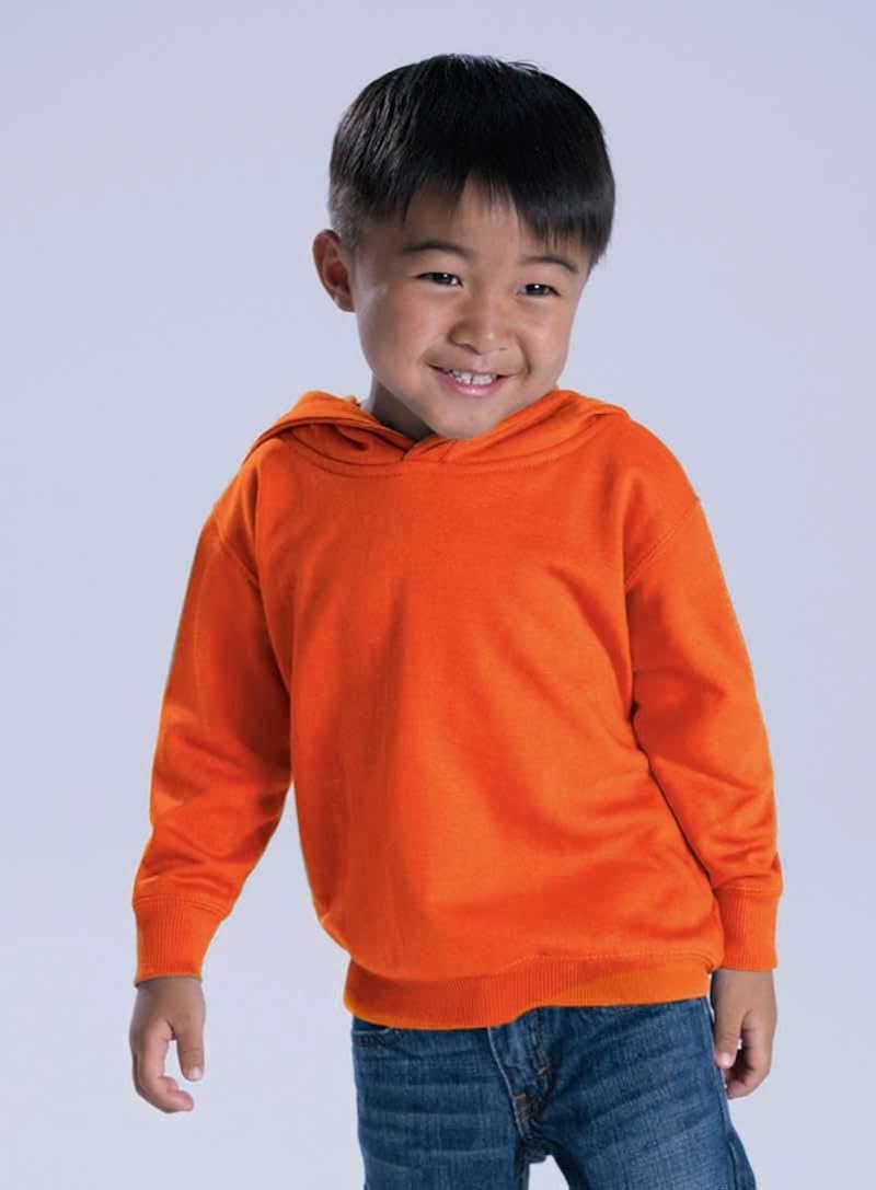 RABBIT SKINS Toddler Fleece Long Sleeve Hooded Pullover Sweatshirt with Side Seam Pockets: Rabbit Skins: Clothing