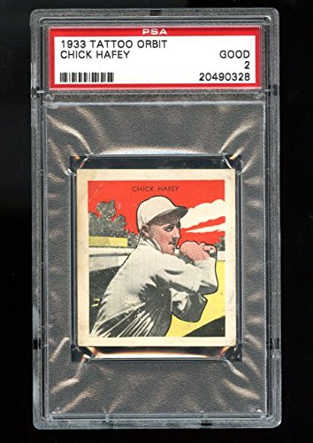 1933 Tattoo Orbit Charles James Chick Hafey Reds PSA 2 Graded Baseball Card