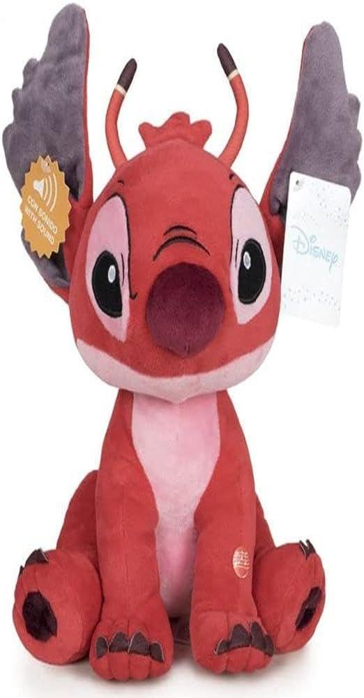 CADEAUX STORE Lilo&Stitch Leroy Soft Plush Toy with Sound 11.41 Inch / 29 cm Red