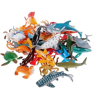 Nabance Sea Animal Figures Animal Toys 38PCS Mini Sea Animal Toys Set Realistic Animal Sea Life Figures Toy Educational…