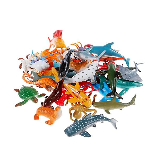 Nabance Sea Animal Figures Animal Toys 38PCS Mini Sea Animal Toys Set Realistic Animal Sea Life Figures Toy Educational…