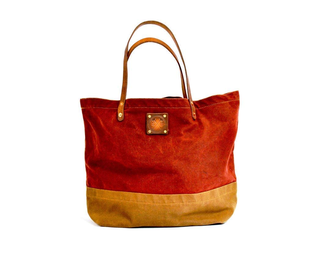 men's waxed canvas tote bag