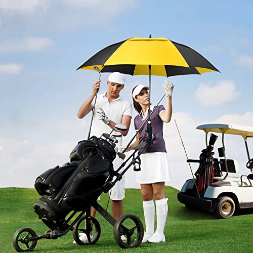ZOMAKE Large Golf Umbrella 62 Inch Double Canopy Vented Golf Umbrellas  for Rain Windproof Automatic Open Gol