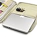 BTSKY Multi-functional A4 Document Bags Portfolio Organizer-Waterproof Travel Pouch Zippered Case for Pads, Notebooks, Pens, Documents (Purple)