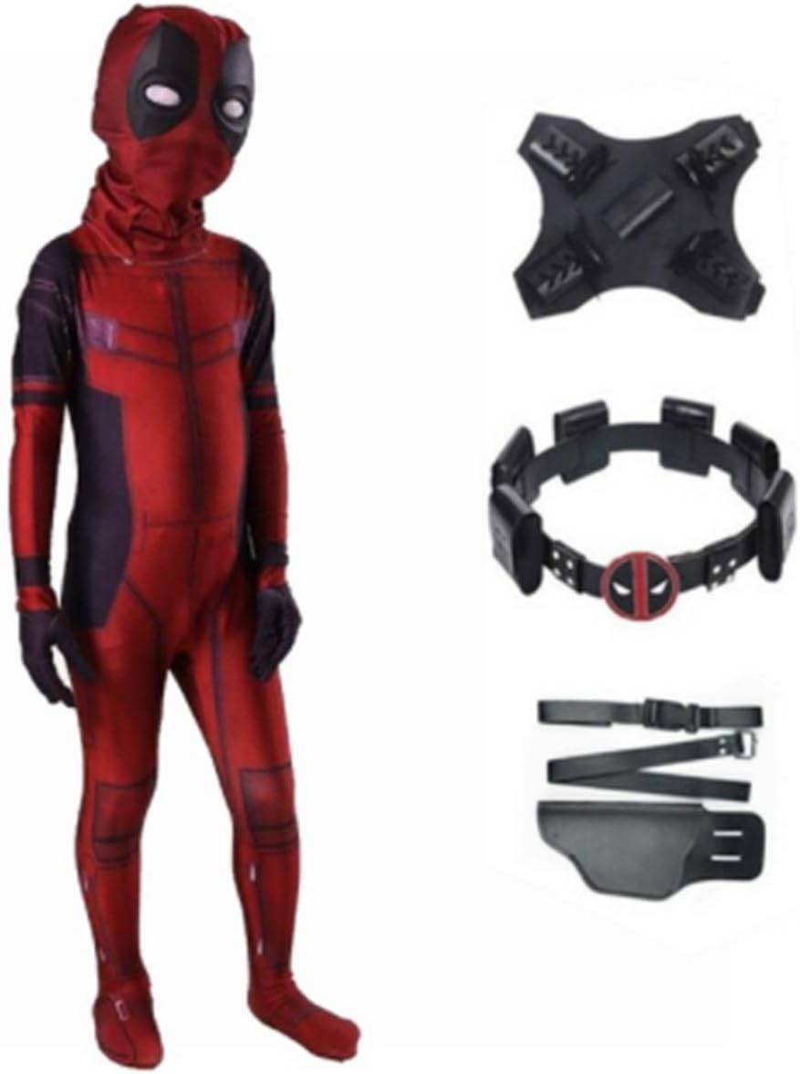 Kid Zentai Full Suit 3D Halloween Cosplay Costume with Accessories