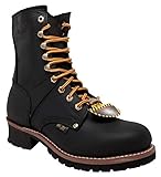 Ad Tec 9in Super Logger Leather Work Boots for Men