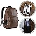 Koolertron Classic Casual PU Leather Vintage Fashion Unisex School Student Laptop Backpack For Camping Travel Fits Acer Aspire MacBook iPhone iPad and Samsung Tablet (Brown)