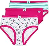 Katie Girls Briefs, 100% Cotton, Everyday Collection, 3-Pack, Poodle Print, 9/10