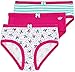 Katie Girls Briefs, 100% Cotton, Everyday Collection, 3-Pack, Poodle Print, 9/10