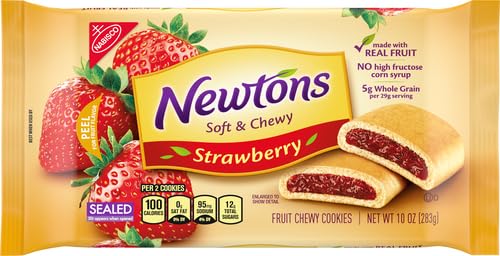NEWTONS SOFT & FRUIT CHEWY STRAWBERRY COOKIES, (STRAWBERRY BARS), 10 OZ PACK