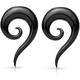 Pierced Owl - Organic Buffalo Horn Spiral Taper Plugs, Sold as a Pair