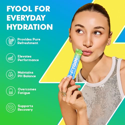 Fyool Hydration Electrolyte Powder | Electrolytes + Vitamins & Minerals | Zero Sugar & Calories | Energy Boost | Gluten-Free | Travel Essentials | Lemon Flavour | 30 Stick Packs