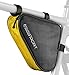 Aduro Sport Bicycle Bike Storage Bag Triangle Saddle Frame Pouch for Cycling (Yellow)