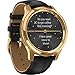 Garmin 010-02241-02 Vivomove Luxe Smartwatch 24K Gold PVD Stainless Steel Case w/Black Embossed Band with 1 Year Extended Warranty