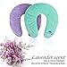 Microwaveable Aromatherapy Healing Neck and Shoulder Wrap - Herbs and Natural Clay Beads with Lavender for Hot/Cold Deep Penetrating Massage for Relax, Stress, Soothing and Stiffness Remedy (Purple)