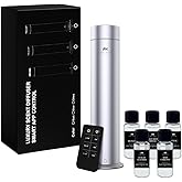 Waterless Fragrance Oil Diffuser - Rechargeable App Control Diffuser for Essential Oil - Home Luxury Scents Refill - 1200 sq. ft Coverage - Hotel Scents Starter Kit - Antal Hayat Hotel Scents
