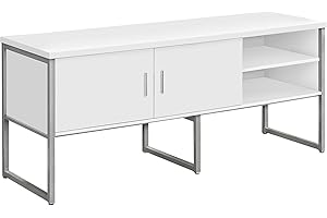 Monarch Specialties I 7727 Office Credenza, 72" L, Home Office, Work, Storage Doors, Commercial Grade, White