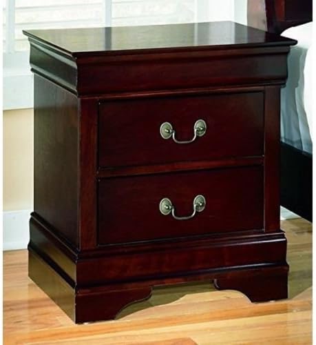 New Signature Design by Ashley B376-92 Alisdair Two Drawer Night Stand Dark Brown Made of manmade wood