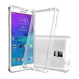 Galaxy Note 4 Clear Case With HD Screen Protector, AnoKe [Scratch Resistant] Acrylic Hard Cover With Rubber TPU Bumper Hybrid Ultra Slim Protective For Samsung Galaxy Note 4 -TM Crystal Clear
