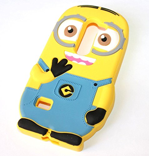 For LG Tribute 2 LS665 Phone Case - Cute Despicable Me Minions Yellow/Blue Soft Rubber Silicone Protection Skin Cover [MobileCentral]