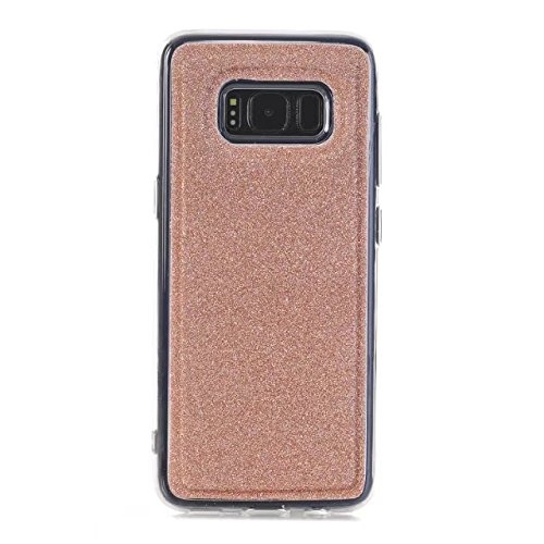 Samsung Galaxy S8 Plus Case, DMaos Bling Glitter Women PU Leather Wallet Credit Card Slot Money Handbag Magnetic Detachable with Chain Cute Lady - Rose Gold - Thumbnail 4