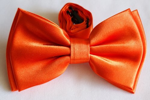Brand New Awesome Silk Feel Shine "Orange" Men's Tuxedo BOW TIE