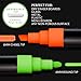 Liquid Chalk Markers - Set of 10 Reversible Tip Paint Pens Vivid Bright Neon Colors and White , 6mm Dual Tip