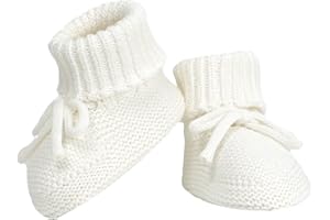Hadetoto Baby Booties Newborn First Walkers Cozy Shoes Warm Knit Soft Booties for Toddler Infant Boy Girl