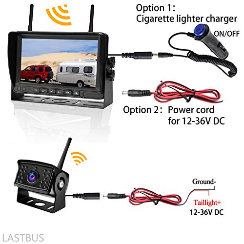 Digital Wireless Backup Camera System, LASTBUS Waterproof Night Vision