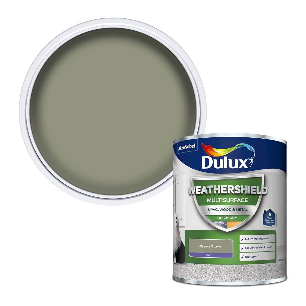 Dulux Weathershield Multi Surface Paint, 5362501, Green Glade, 750 ML