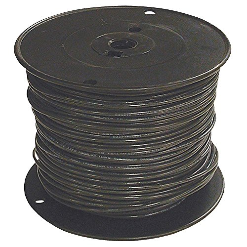 Southwire 11587301 Copper Thin Solid Wire, 12, 20 Amp, Black, 500' Per Roll, 5.3" x 13.7" x 13.4