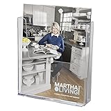 Clear-Ad - LHF-S160 - Acrylic Free Standing Flyer Holder 8.5 x 11 – Plastic Desk Organizer for Posters, Magazines, A4 Papers, Envelopes, Documents (Pack of 4)