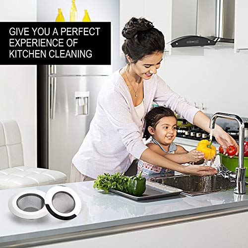 4 Pack Hair Catcher Shower Drain, Stainless Steel Sink Drain Strainer, Large Wide Rim 4.5\