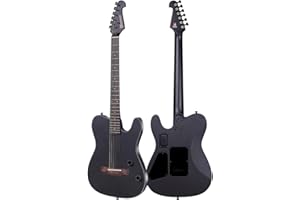 BULLSTAR Bullfighter Silent Guitar Steel 6 String Travel Electronic Classical Portable Built in Pickups Steel Guitars Case Bag, Strap, Strings (K6)