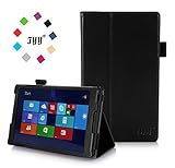 Lenovo TAB S8-50 Tablet Case Cover, FYY Classic Slim Fit Folio Leather Case for Lenovo TAB S8-50 Tablet Black (With Auto Wake/Sleep Feature)