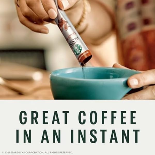 STARBUCKS VIA INSTANT COFFEE, DARK ROAST COFFEE, ITALIAN ROAST, 100% ARABICA, 1 BOX (50 PACKETS)