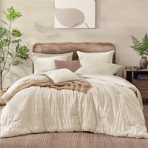 Thermee Seersucker Sheet Set – California King 6-Piece Cool Breathable Bedding - View #4