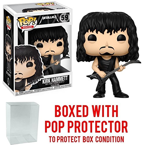 Pop! Music: Metallica -Kirk Hammett Vinyl Figure and (Bundled with Pop BOX PROTECTOR CASE)