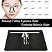 POPU Microblading Stencil Eyebrow Stencil Ruler Permanent Makeup Tattoo Eyebrow Measure Ruler Symmetrical Balance Grooming Stencil Tool