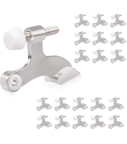 Topes De Puerta HOMOTEK - Pack De 20, Zinc Con Punta De Goma, Dorado, Protege Paredes Y Puertas