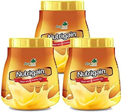 NUTRIGAIN Ayurwin Plus (Banana Flavour), 500 gm