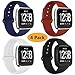 Coperr 4 Packs Bands Compatible with Fitbit Versa/Fitbit Versa 2 / Fitbit Versa Lite for Women and Men, Soft Silicone Sport Strap Replacement Wristband with Ventilation Holes for Fitbit Versa