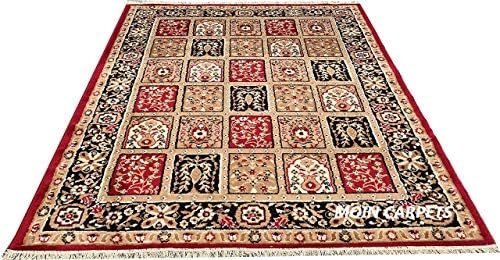 Moin Carpets Soft Floral Carpet for Living Room and Bedroom and Home 5 x 7 Feet Red